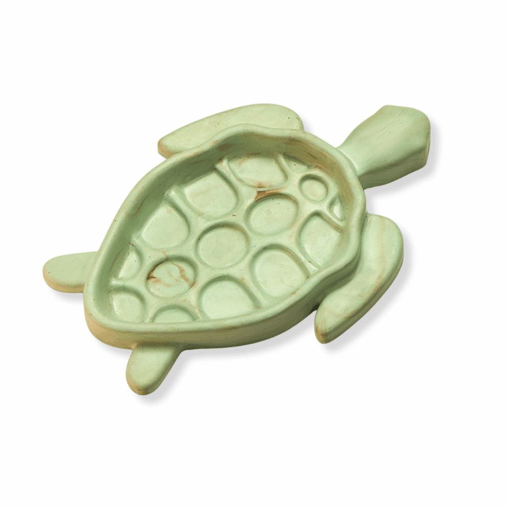 Aqua Turtle Trinket Tray-Handcrafted Art Concrete Decor-Studio Salcette