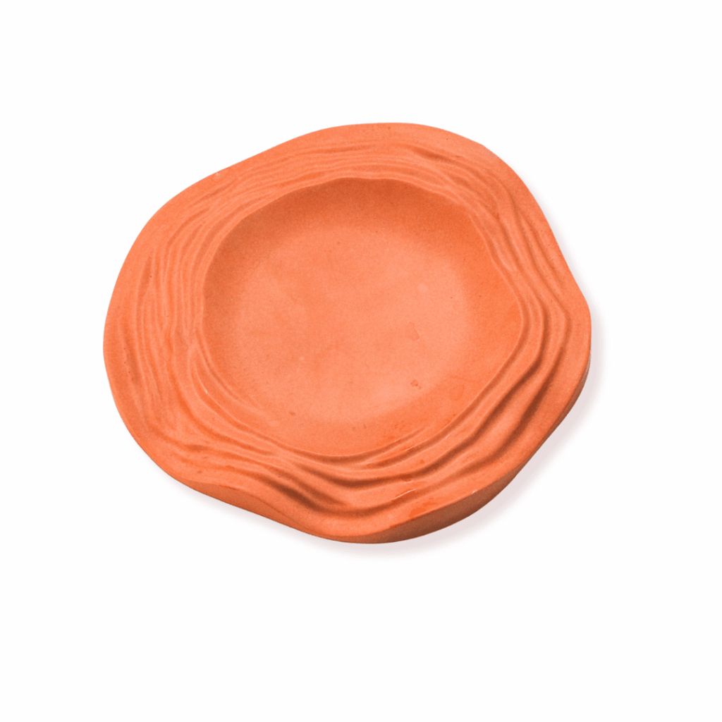 Organic Ripple Trinket Plate - Handcrafted Eco-Resin Decor
